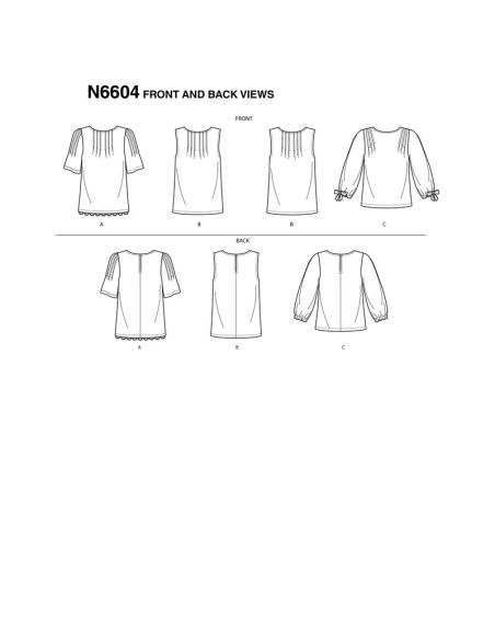 Patron New Look 6604 - Blouse