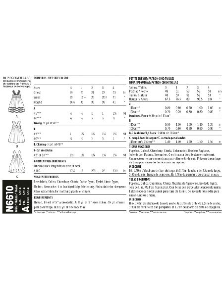 Patron New Look 6610 - Robe d'été