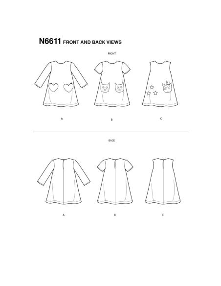 Patron New Look 6611 - Robe