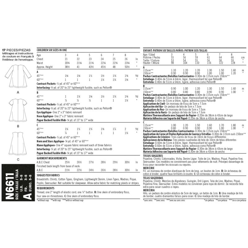 Patron New Look 6611 - Robe