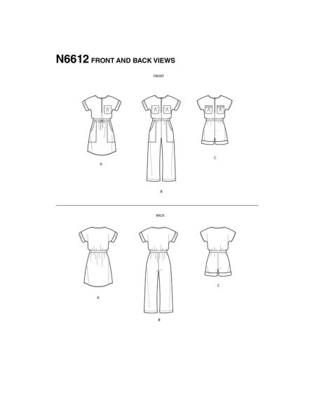 Patron New Look 6612 - Robe