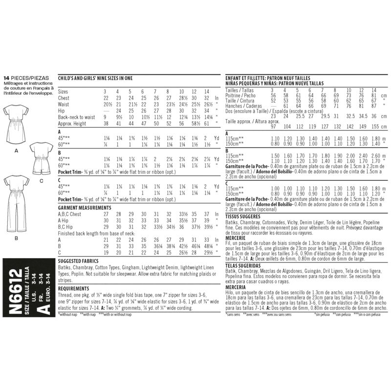 Patron New Look 6612 - Robe