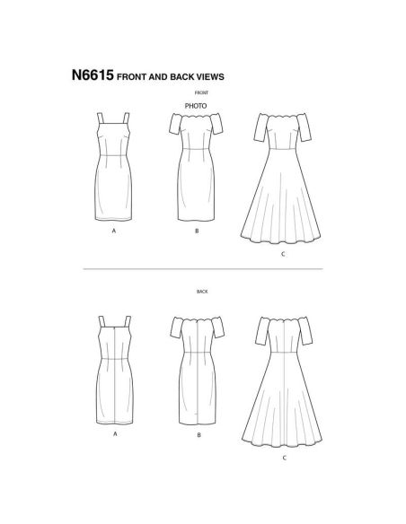 Patron New Look 6615 - Robe