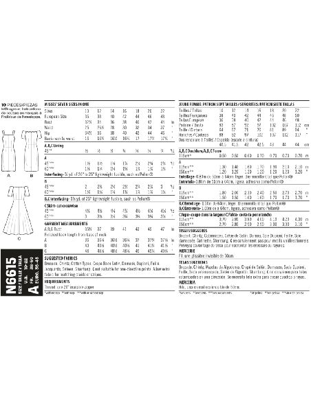 Patron New Look 6615 - Robe