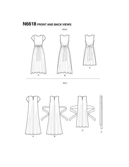 Patron New Look 6618 - Robe