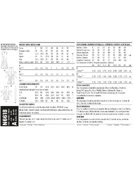 Patron New Look 6618 - Robe