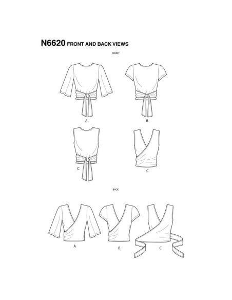 Patron New Look 6620 - Haut