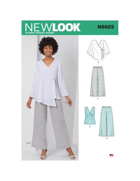 Patron New Look 6625 - Haut et pantalon large