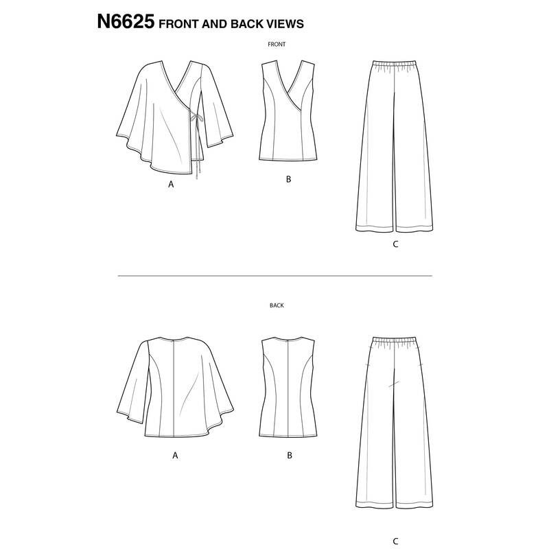 Patron New Look 6625 - Haut et pantalon large