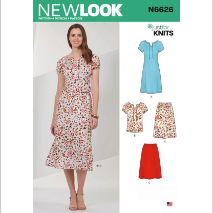 Patron New Look 6626 - Robe, jupe, et haut