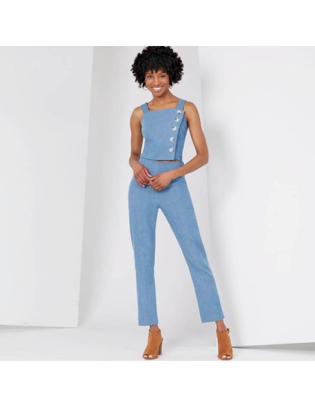 Patron New Look 6627 - Jupe crayon, legging et haut court