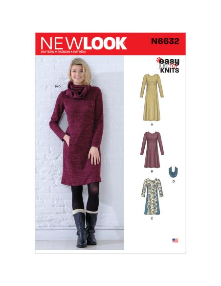 Patron New Look 6632 - Robe pull
