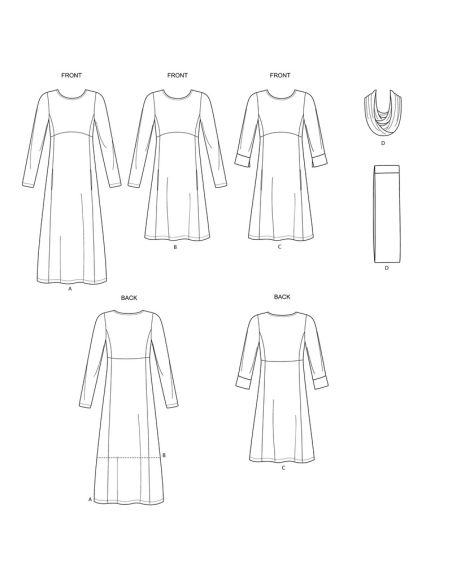 Patron New Look 6632 - Robe pull