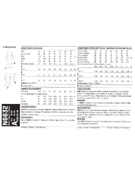 Patron New Look 6632 - Robe pull