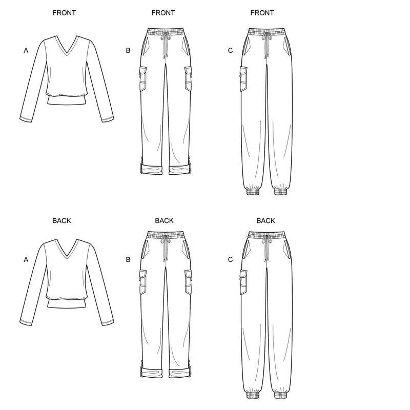 Patron New Look 6644 - Ensemble décontracté