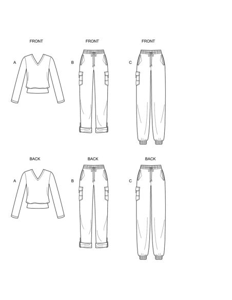 Patron New Look 6644 - Ensemble décontracté