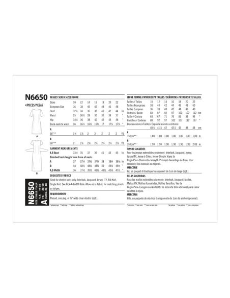 Patron New Look 6650 - Robe pull