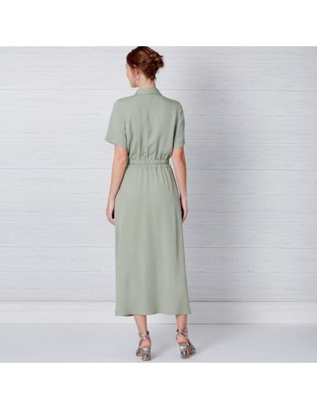 Patron New Look 6651 - Robe boutonnée sur le devant