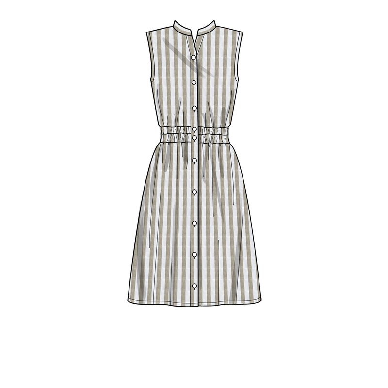 Patron New Look 6651 - Robe boutonnée sur le devant