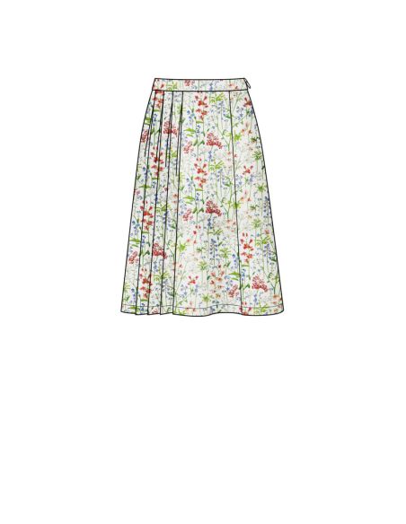 Patron New Look 6659 - Jupe plissée