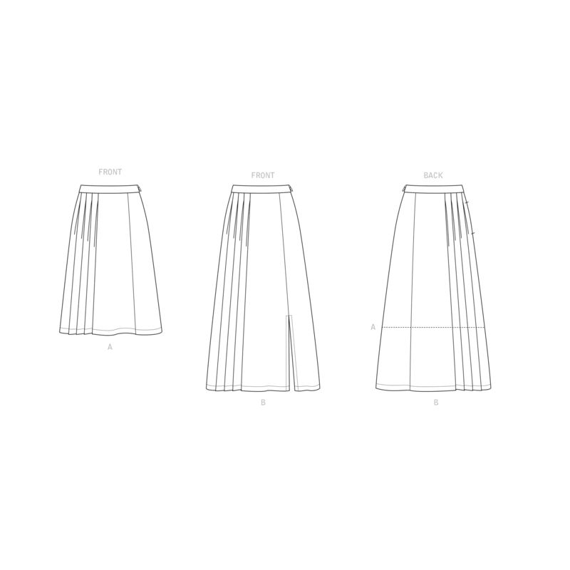 Patron New Look 6659 - Jupe plissée