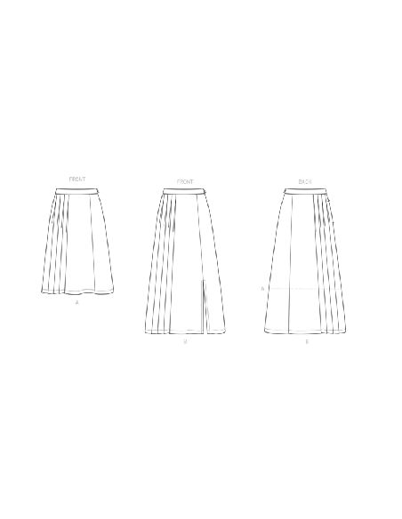 Patron New Look 6659 - Jupe plissée