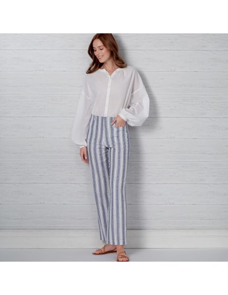 Patron New Look 6660 - Pantalon évasé taille haute