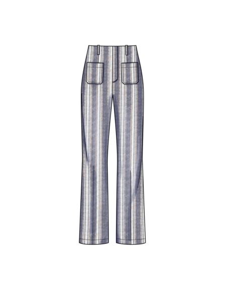 Patron New Look 6660 - Pantalon évasé taille haute