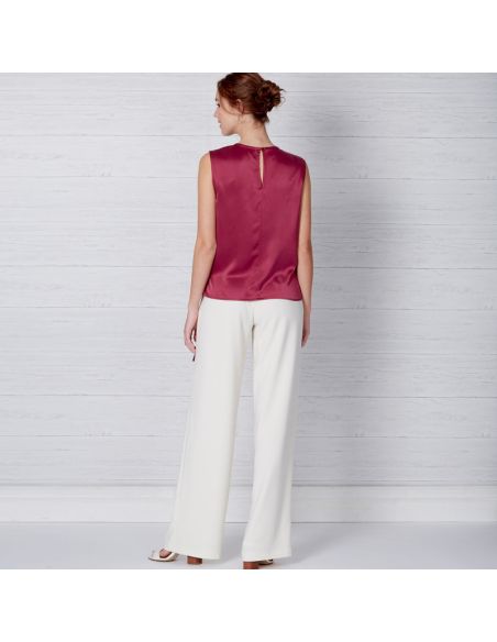 Patron New Look 6662 - Haut drapé pour femme et pantalon large