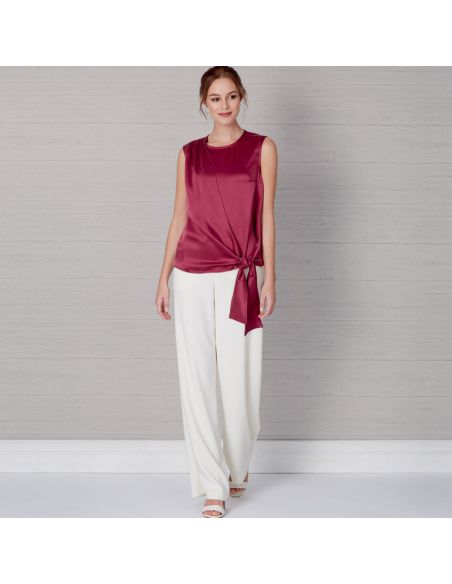 Patron New Look 6662 - Haut drapé pour femme et pantalon large