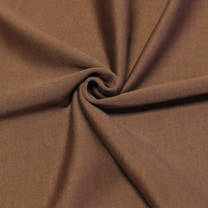 Jersey tubulaire 100% coton mercerisé - Marron clair