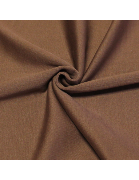 Jersey tubulaire 100% coton mercerisé - Marron clair