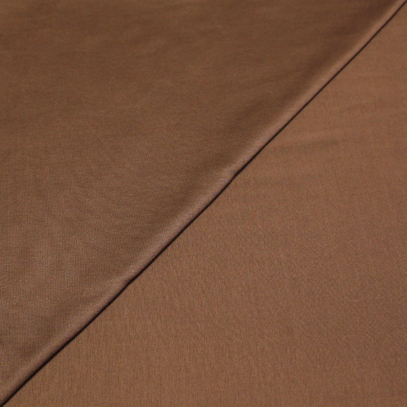 Jersey tubulaire 100% coton mercerisé - Marron clair