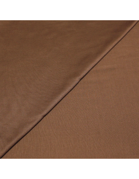 Jersey tubulaire 100% coton mercerisé - Marron clair