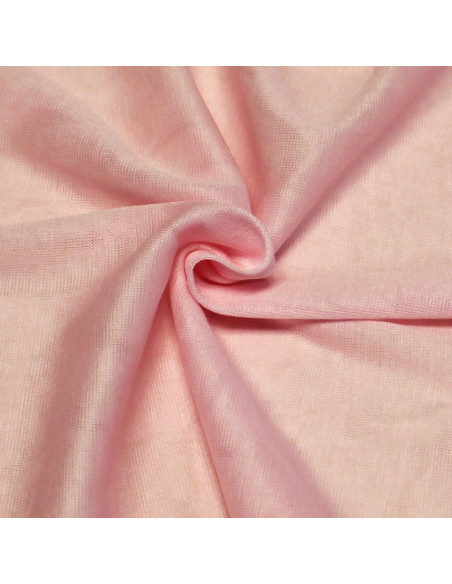 Jersey tubulaire 100% viscose fin - Rose dragée