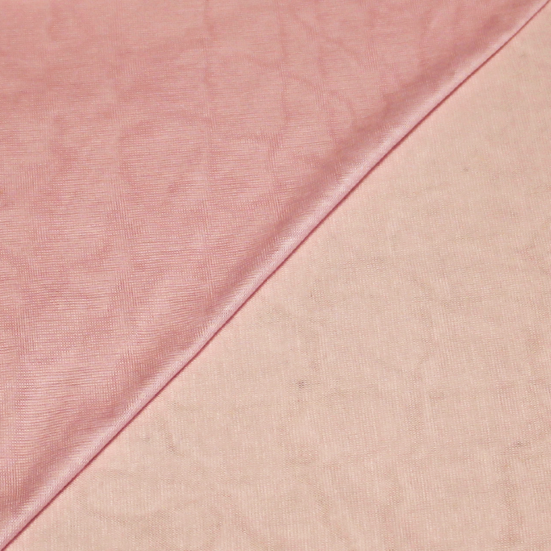 Jersey tubulaire 100% viscose fin - Rose dragée