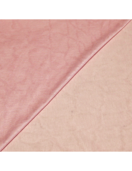 Jersey tubulaire 100% viscose fin - Rose dragée