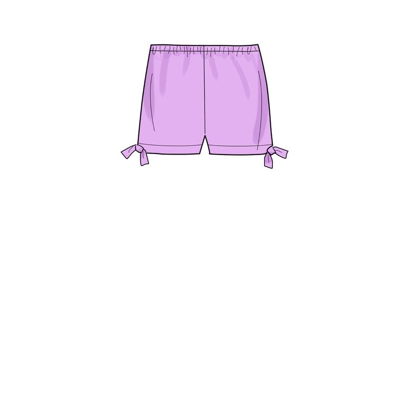 Patron New Look 6663 - Robe pour bébé, haut avec appliques et garnitures et pantalon avec nœuds à l'ourlet