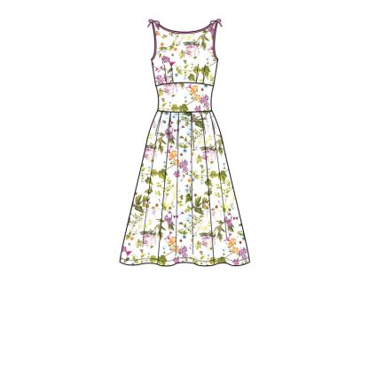 Patron New Look 6665 - Robe patineuse mi-longue 2