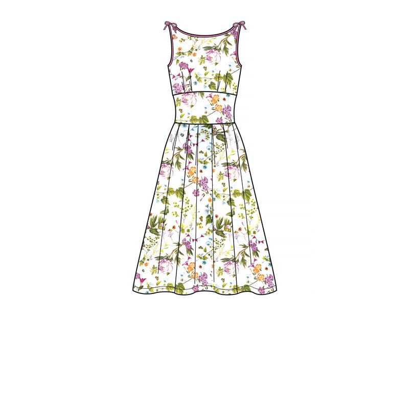 Patron New Look 6665 - Robe patineuse mi-longue