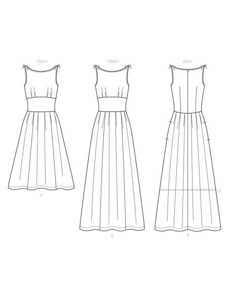 Patron New Look 6665 - Robe patineuse mi-longue