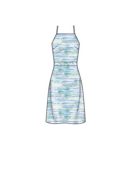 Patron New Look 6666 - Robe licou dos nu