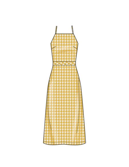 Patron New Look 6666 - Robe licou dos nu