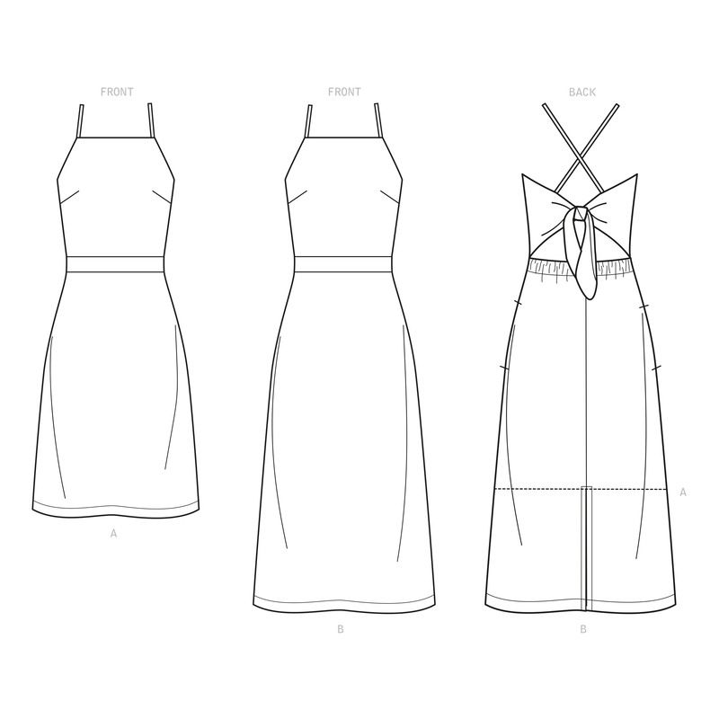 Patron New Look 6666 - Robe licou dos nu