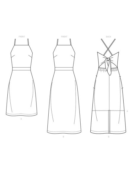 Patron New Look 6666 - Robe licou dos nu