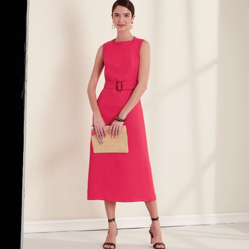 Patron New Look 6667 - Robe droite avec pinces