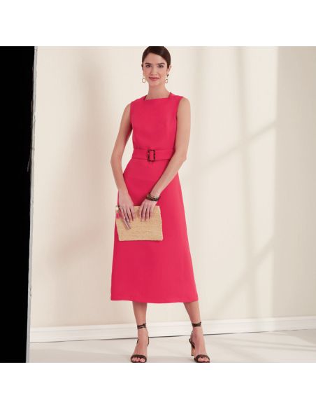 Patron New Look 6667 - Robe droite avec pinces