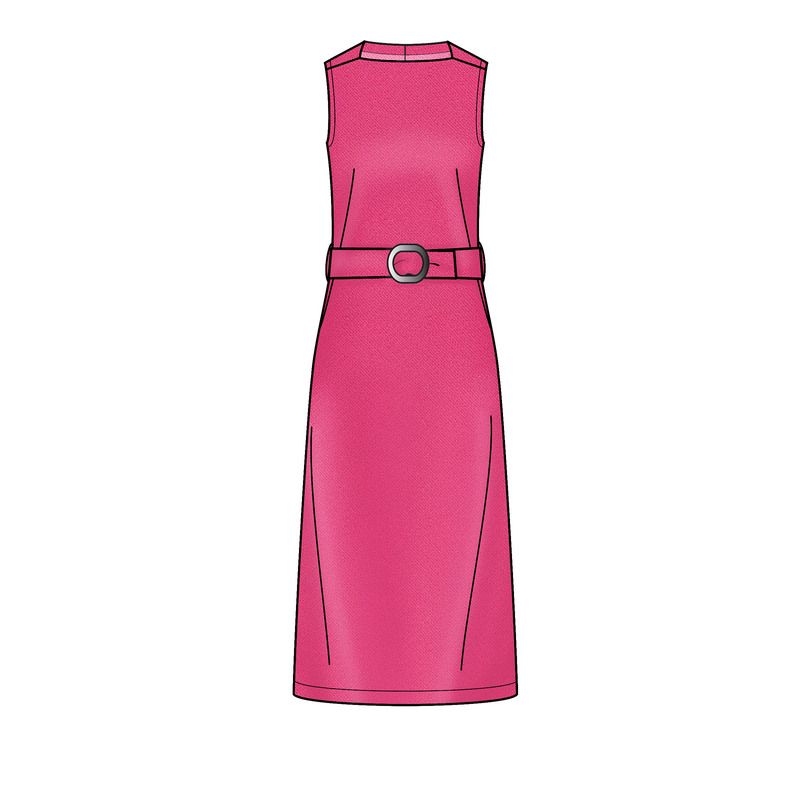 Patron New Look 6667 - Robe droite avec pinces