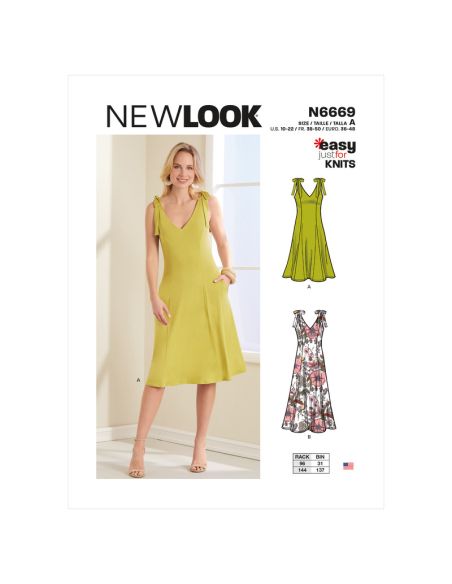 Patron New Look 6669 - Robe couture princesse évasée