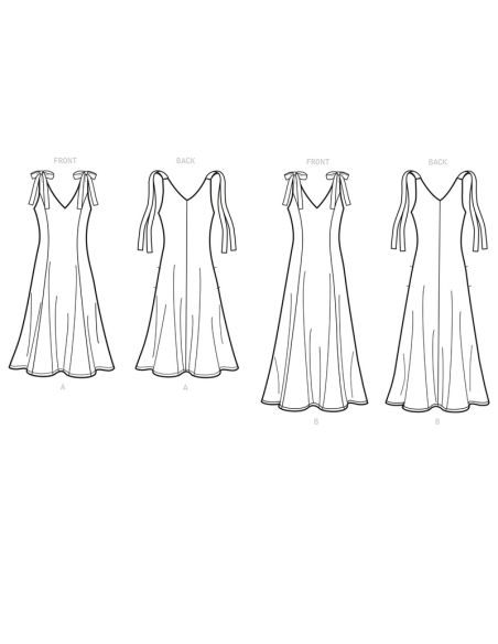 Patron New Look 6669 - Robe couture princesse évasée